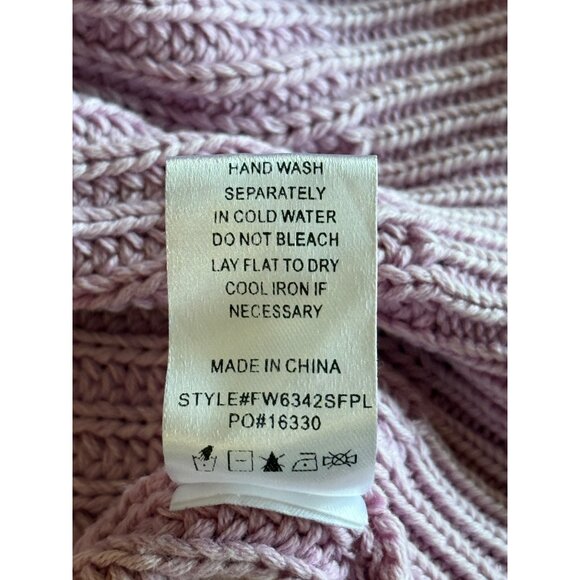 Fate Anthropologie Women's 3XL Pink Knit Sweater Lace-Patchwork Detailed-Arms - Picture 8 of 8